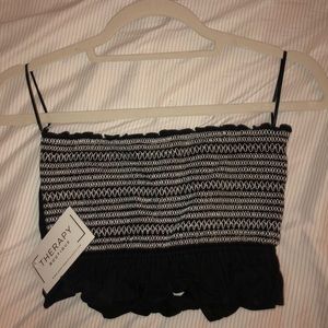 Black & white crop top
